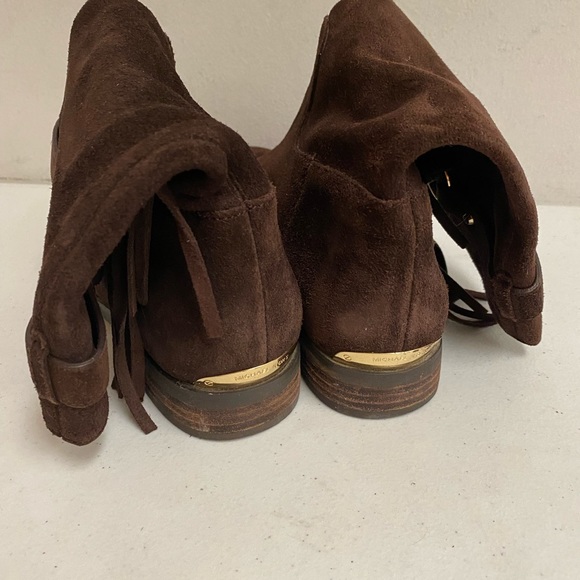 Michael Kors Rhea Fringe Brown Boots - Picture 6 of 10